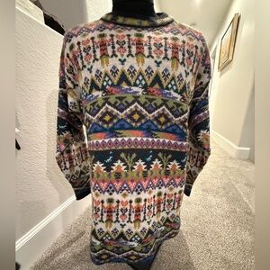 Colorful Patterned Alpaca Knit Sweater